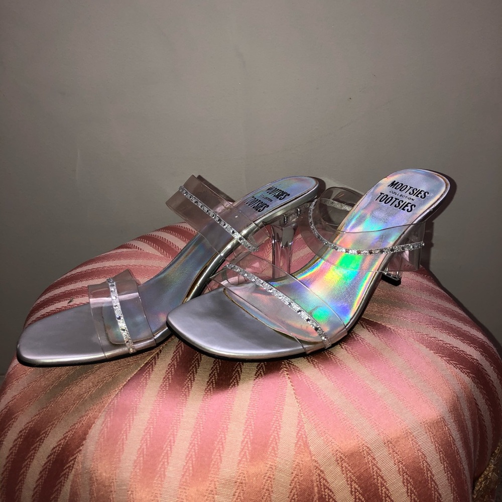 Vintage Clear Kitten Heels